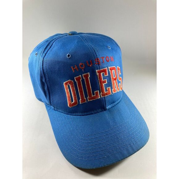Vintage 1990's Houston Oilers Starter NFL Script Snapback Hat - Picture 4 of 8
